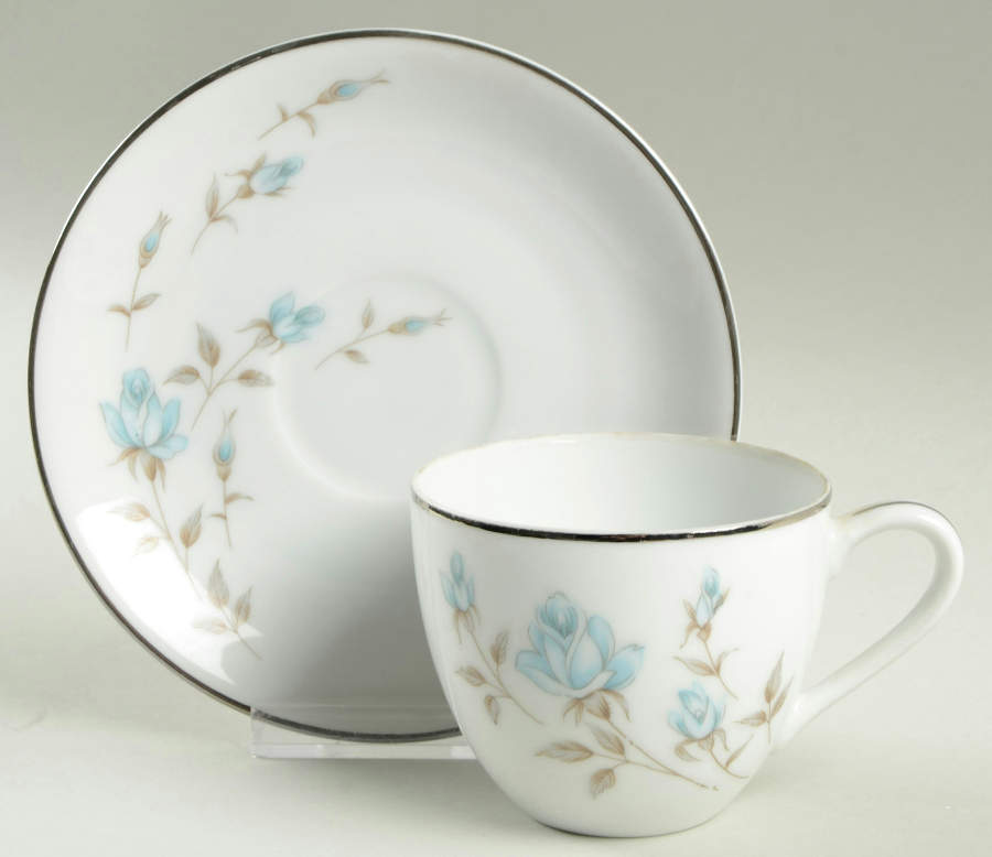 Delphine Flat Cup & Saucer Set by Japan-1