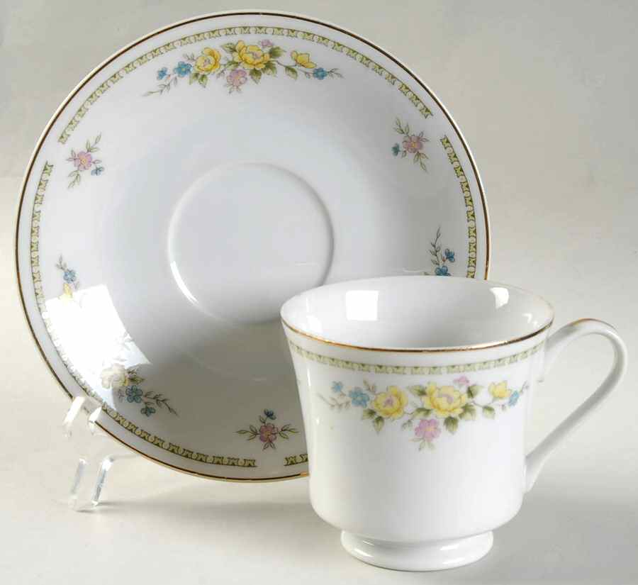Dover Gardens Footed Cup & Saucer Set by Sears-1