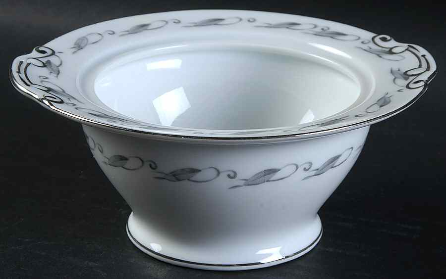 Elaine (Gray Leaf Band On Rim) Sugar Bowl No Lid by Japan-1