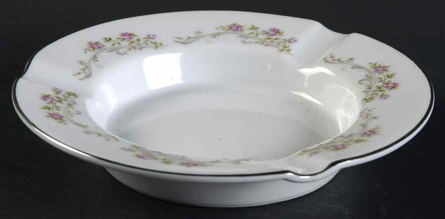 Elaine (Green Leaves, Pink Flowers) Small Ashtray by Japan-1