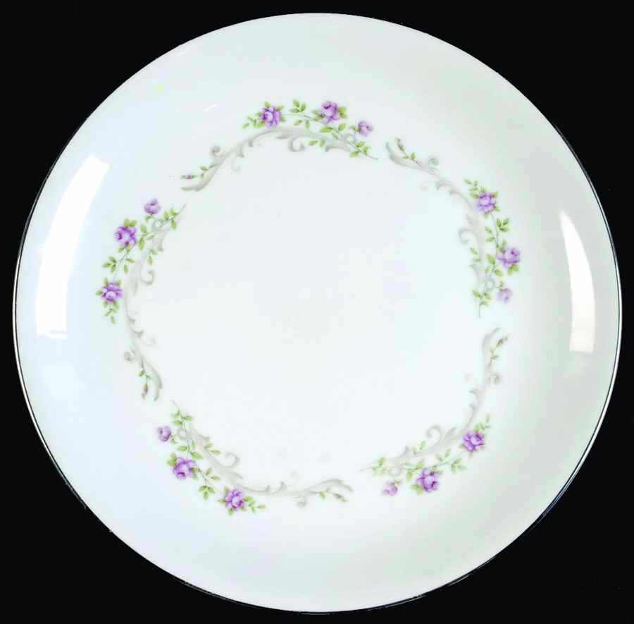 Elaine (Green Leaves, Pink Flowers) Dinner Plate by Japan-1
