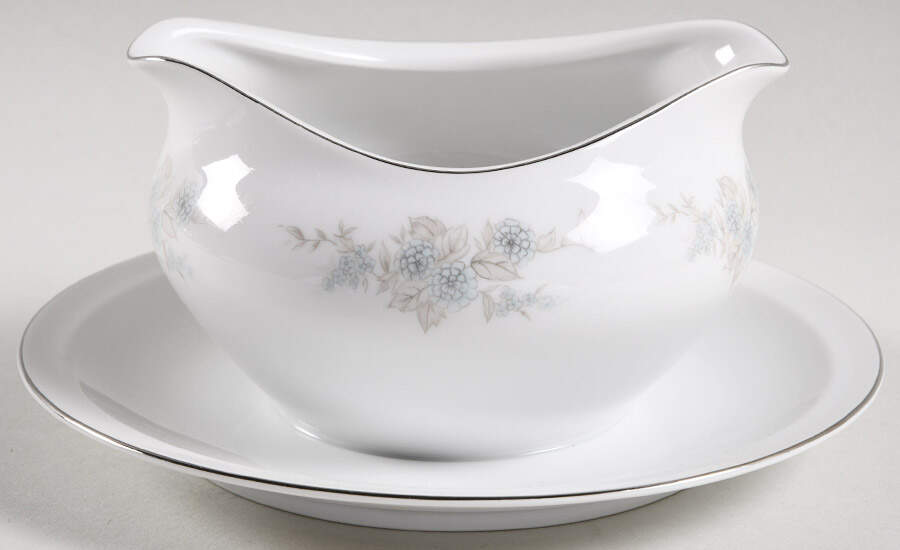 Elena Gravy Boat with Attached Underplate by M Japan-1