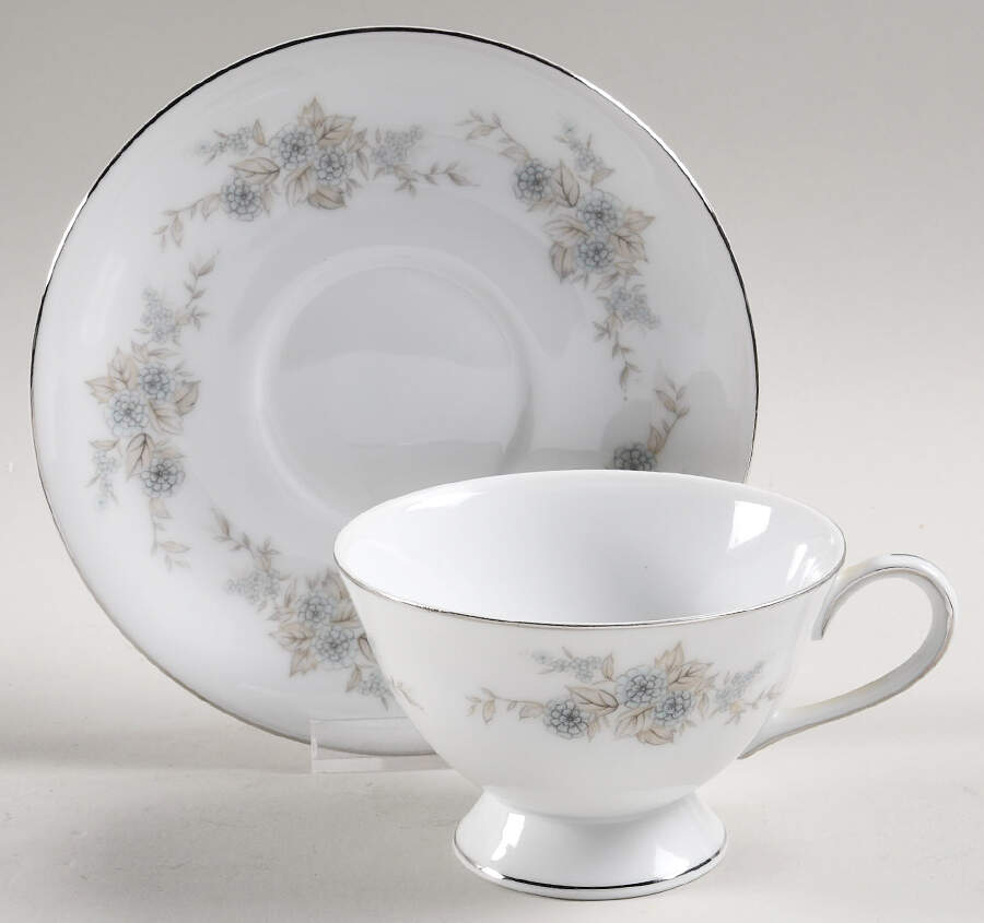 Elena Footed Cup & Saucer Set by M Japan-1