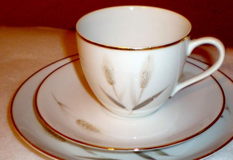 Festive Flat Cup & Saucer Set by Japan-1