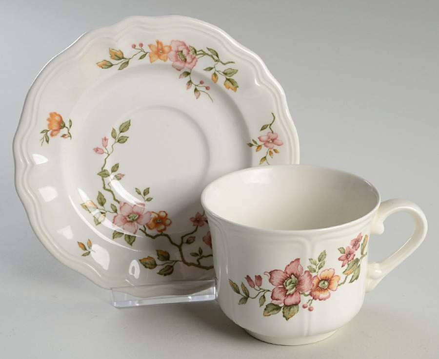 Florganza Flat Cup & Saucer Set by Sears-1