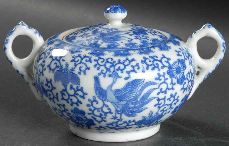 Flying Turkey Sugar Bowl & Lid by Japan-1
