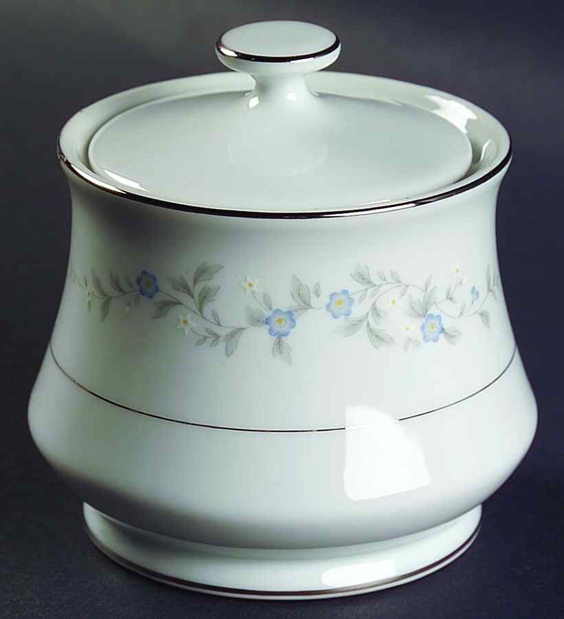 Forget Me Not Blue Sugar Bowl & Lid by Japan-1