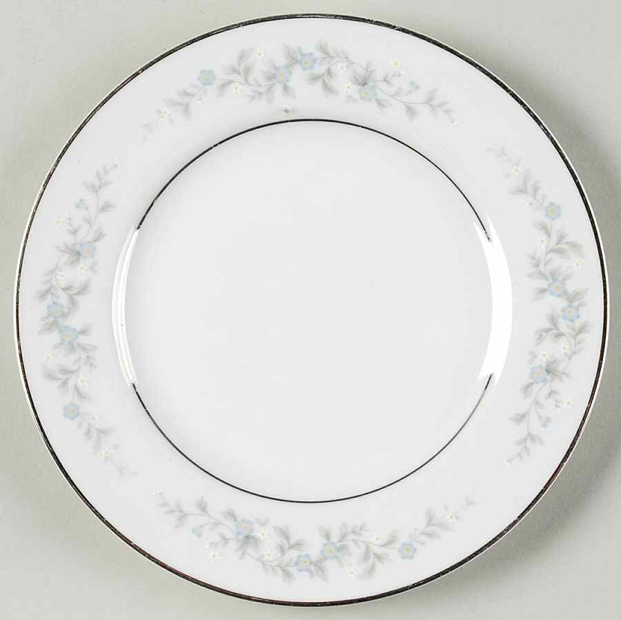 Forget Me Not Blue Bread & Butter Plate by Japan-1