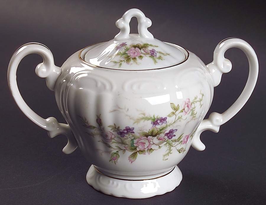 Forget Me Not Pink (#18002R) Sugar Bowl & Lid by Japan-1