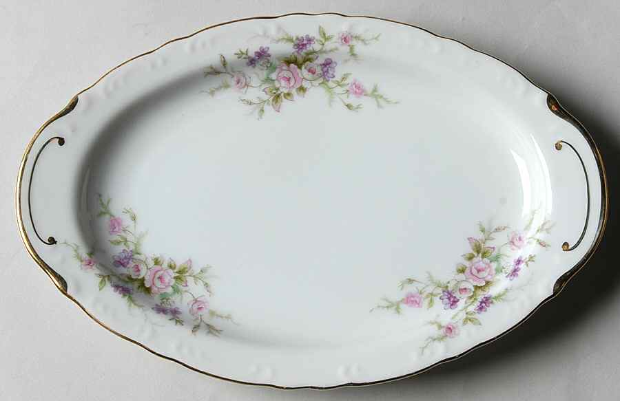 Forget Me Not Pink (#18002R) Relish/Gravy Underplate by Japan-1