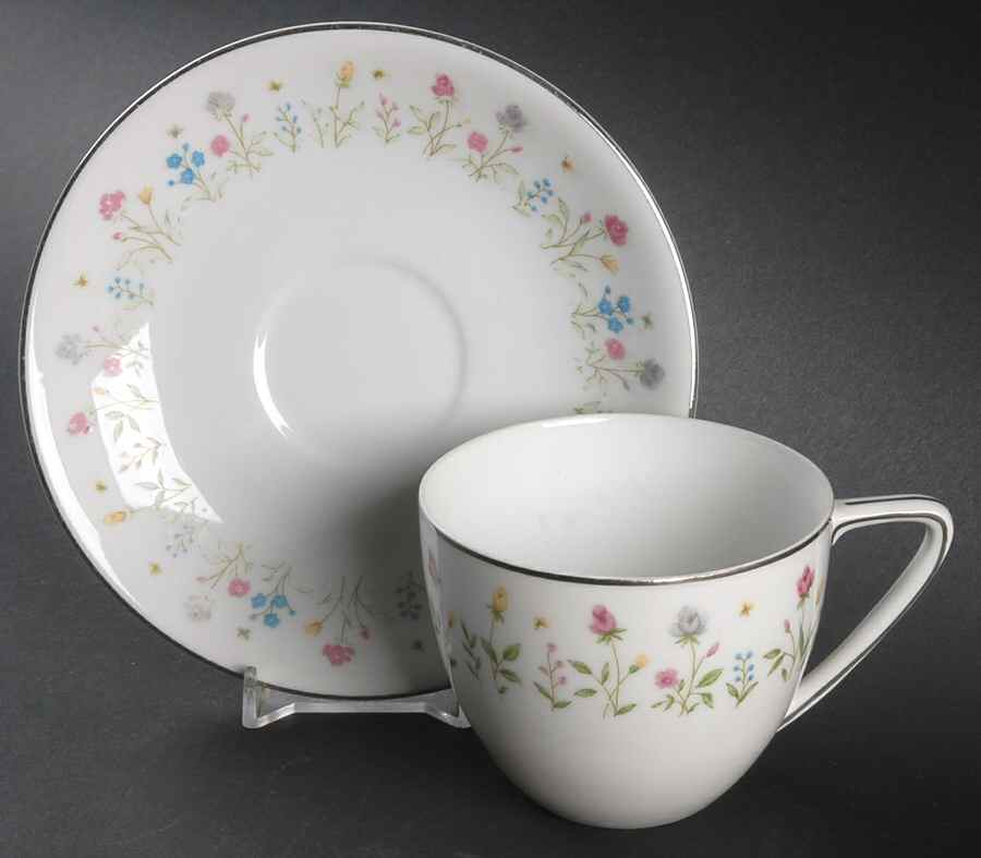 Garden Melody Flat Cup & Saucer Set by Japan-1