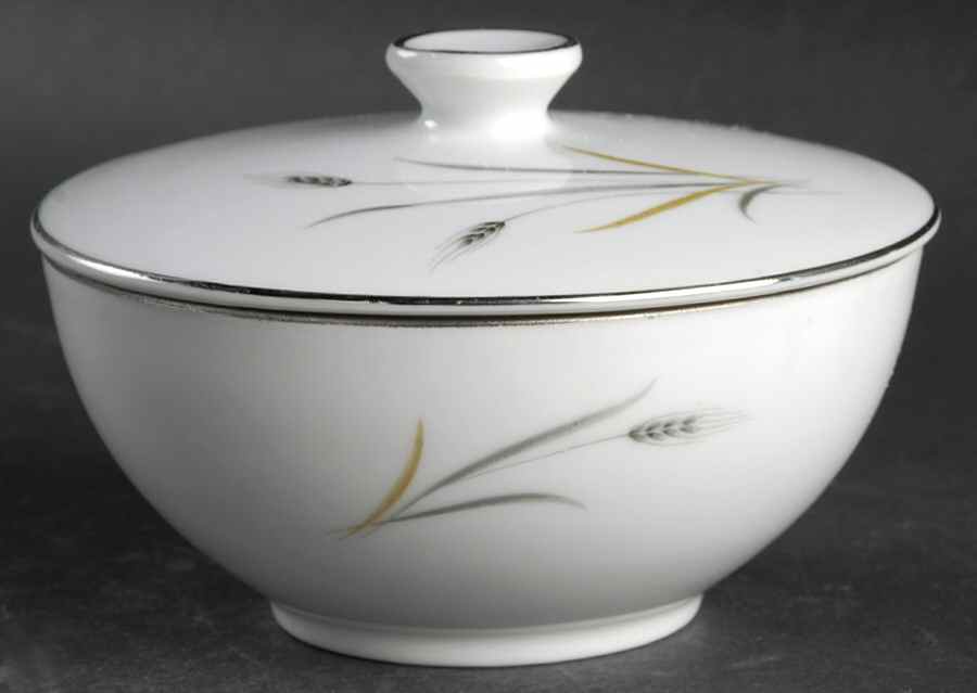 Golden Grain Sugar Bowl & Lid by Japan-1