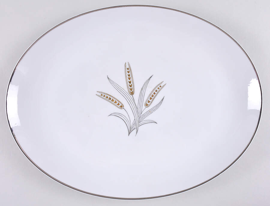 Harvest Song 16" Oval Serving Platter by Japan-1