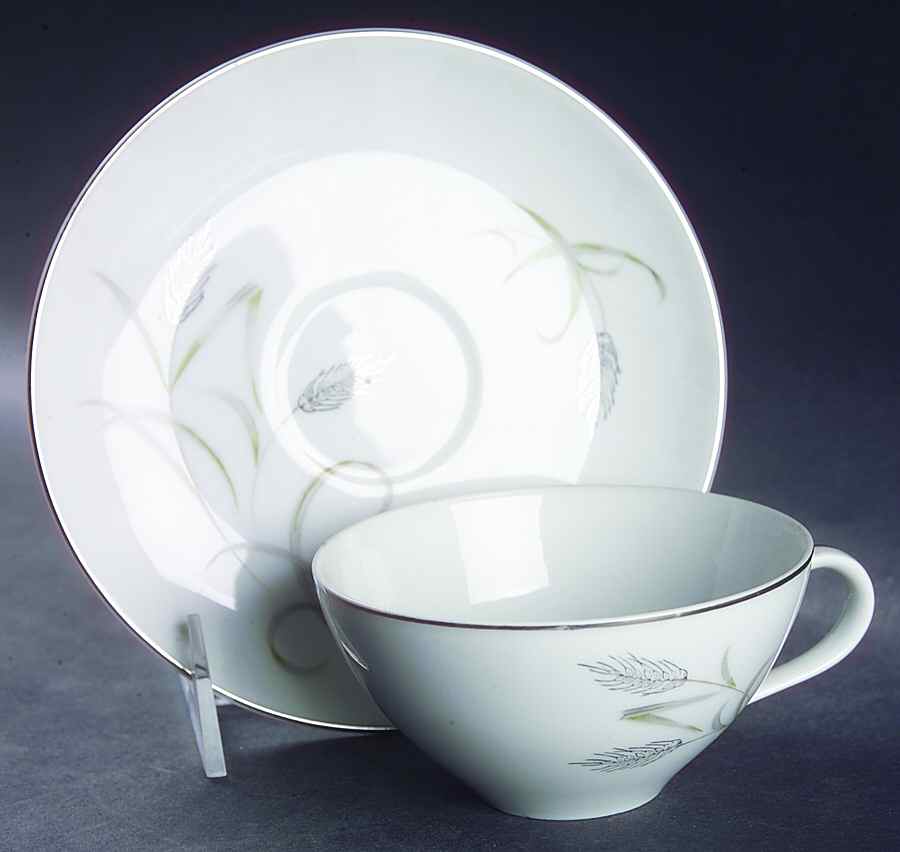 Harvest Wheat (World Wide) Flat Cup & Saucer Set by Japan-1