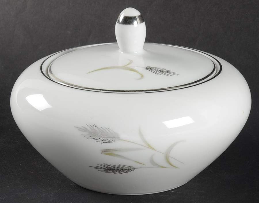 Harvest Wheat (World Wide) Sugar Bowl & Lid by Japan-1