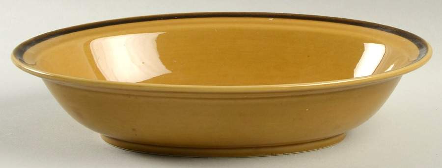 Honey Ginger 10" Oval Vegetable Bowl by Japan-1