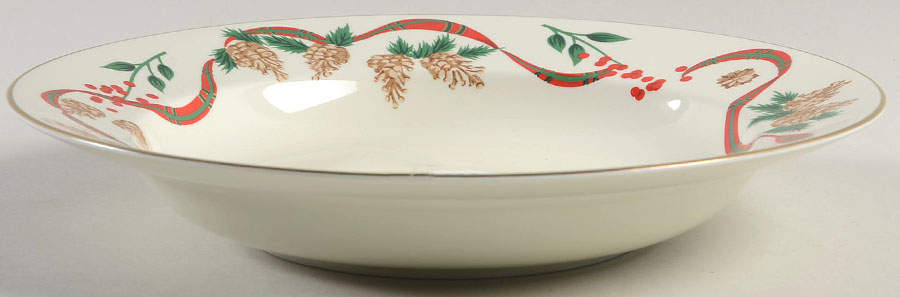 Holiday Tidings Rim Soup Bowl by Japan-1