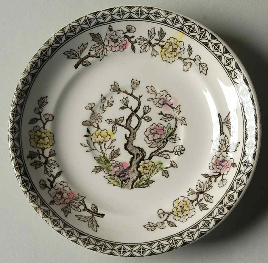 Indian Tree (Border Design) Saucer by Nasco (Japan)-1
