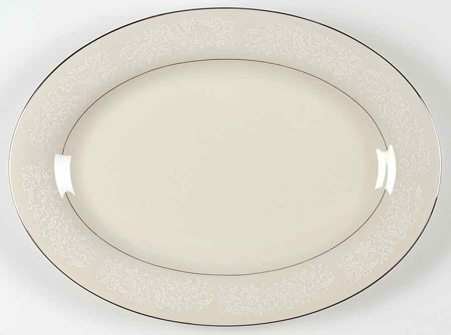 Ivory Fantasy 14" Oval Serving Platter by Japan-1