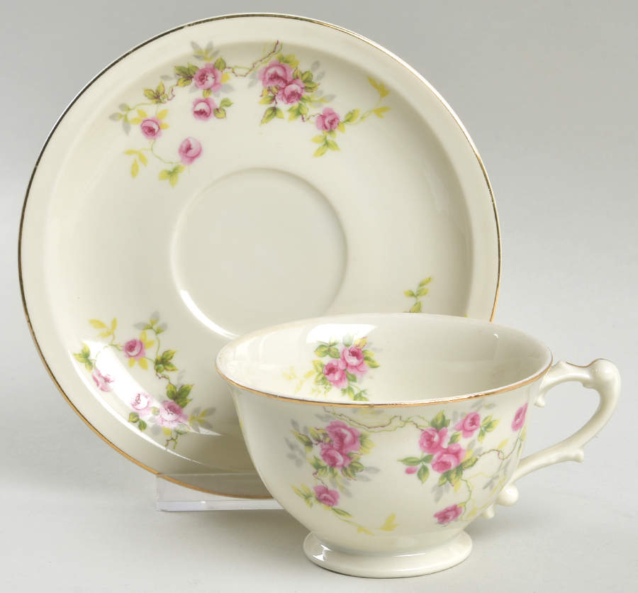 JAP4 Footed Cup & Saucer Set by Japan-1