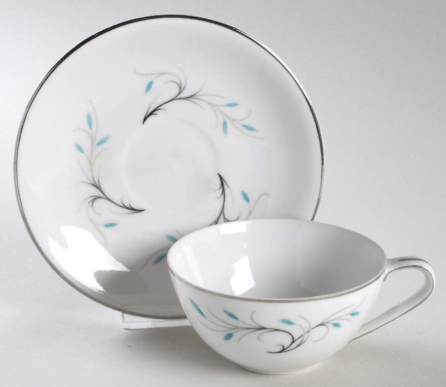 Jeannette Flat Cup & Saucer Set by Japan-1