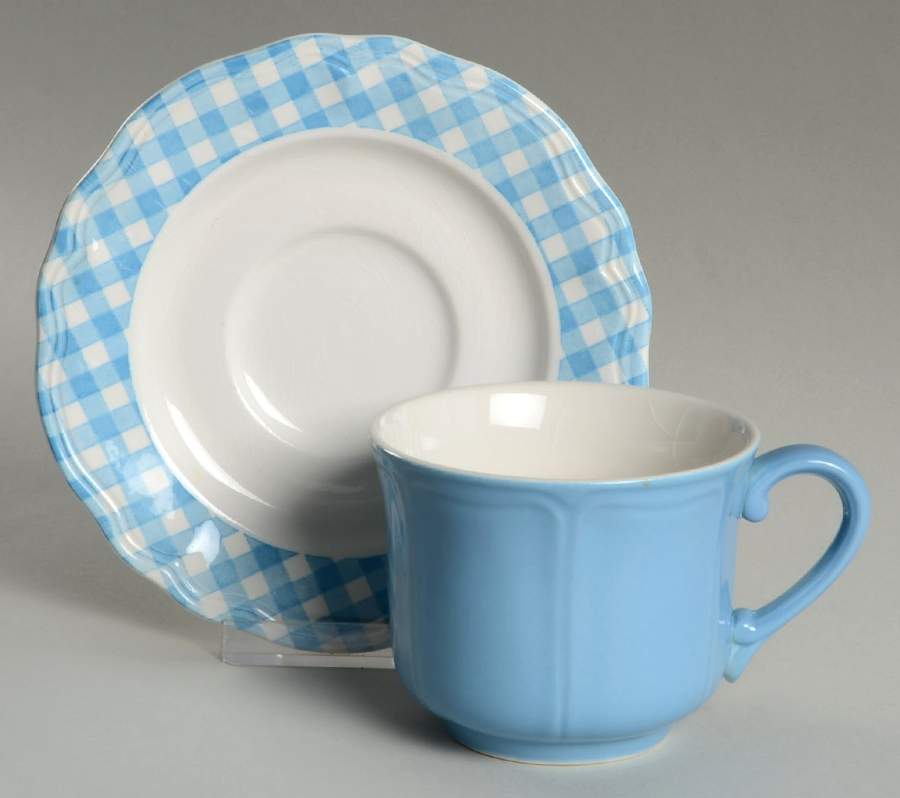 Linda Flat Cup & Saucer Set by Sears-1