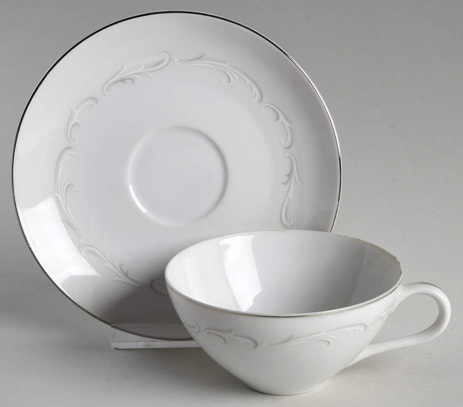 Luray Flat Cup & Saucer Set by Japan-1