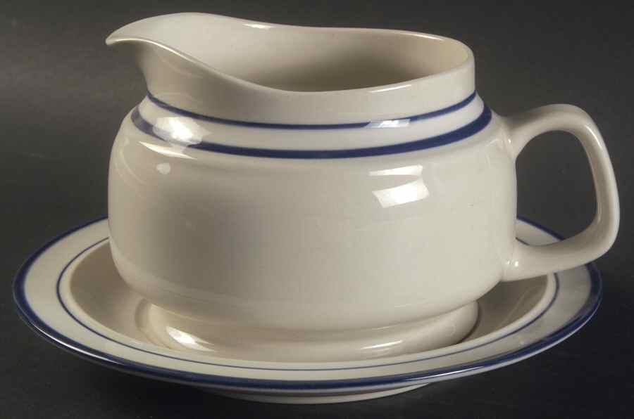 Mariner Blue Gravy Boat & Underplate by Japan-1