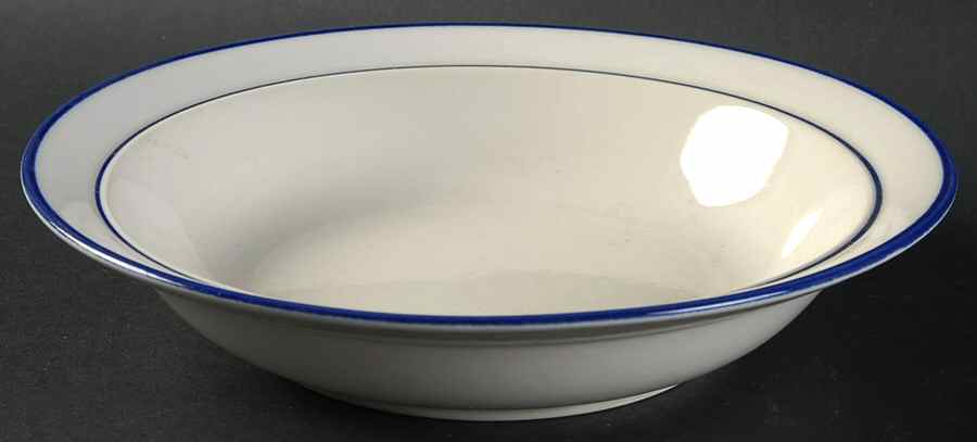 Mariner Blue Rim Soup Bowl by Japan-1