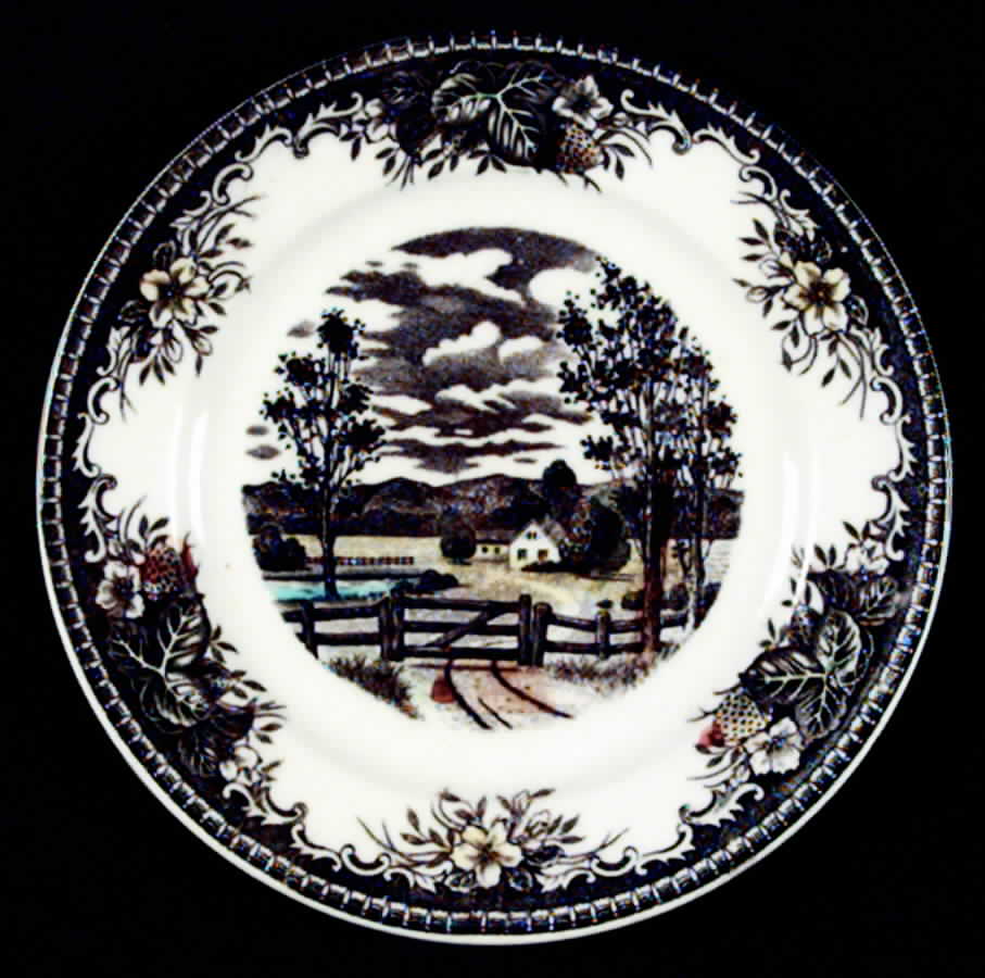 Meadow-Rural Scenery Bread & Butter Plate by Japan-1