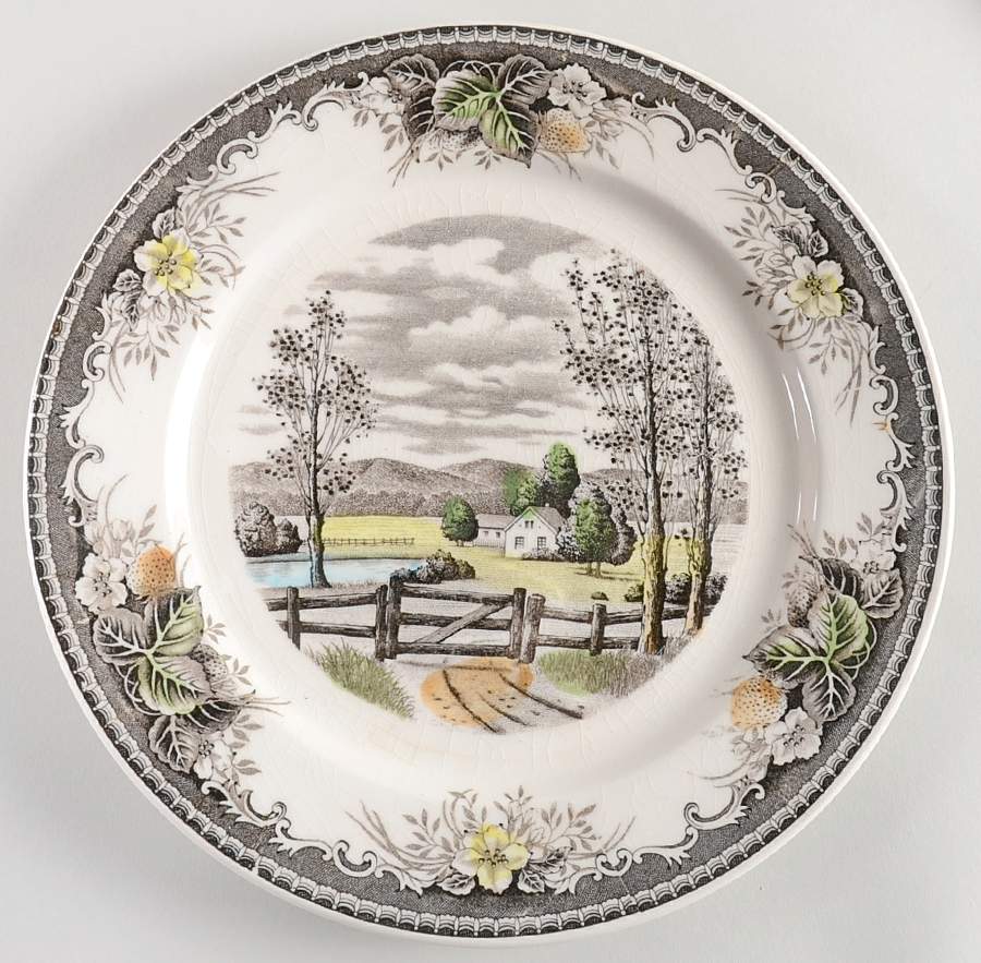 Meadow-Rural Scenery Dinner Plate by Japan-1