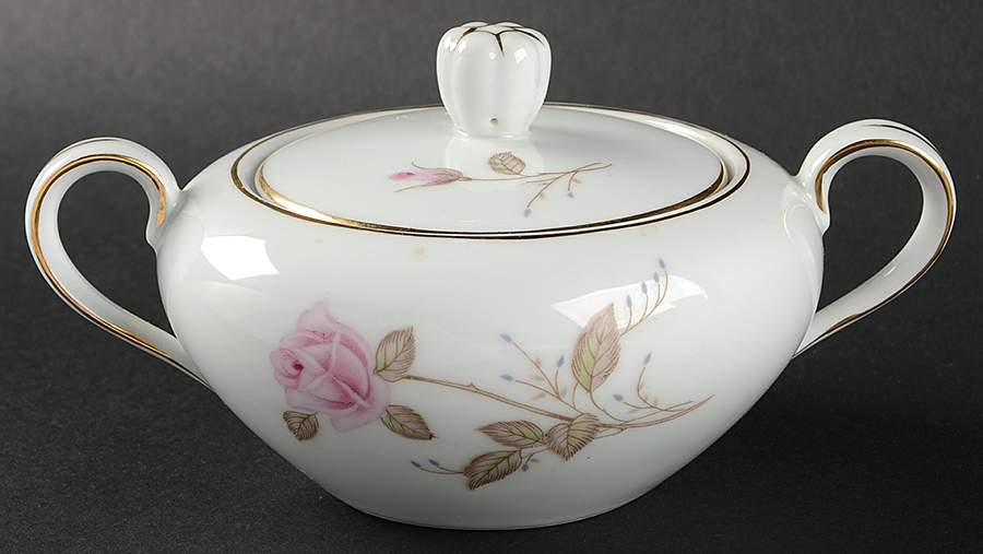Minuet Rose Sugar Bowl & Lid by Japan-1