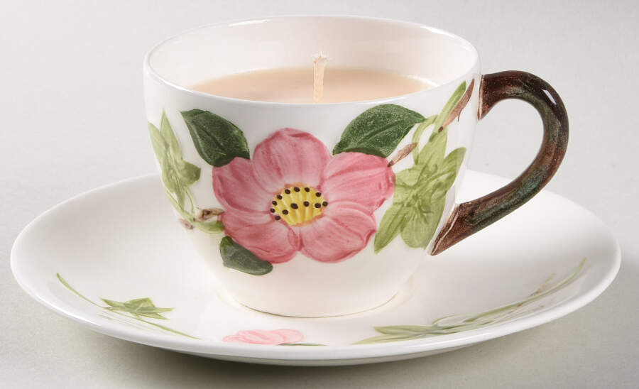 Mountain Rose Scented Cup & Saucer Candle-Lavender  HC by Japan-1
