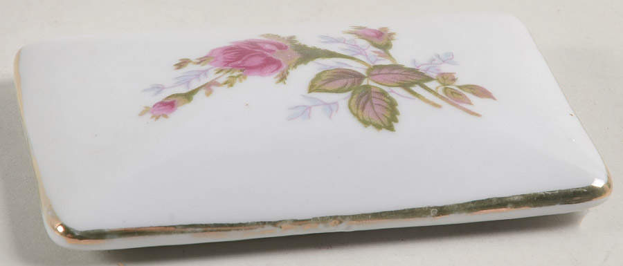 Moss Rose Llid for 4" Rectangular Box by Japan-1