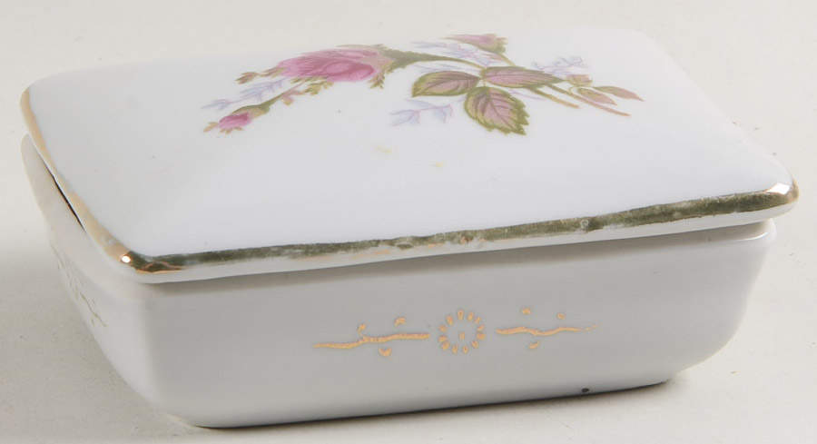 Moss Rose 4" Rectangular Box & Lid by Japan-1