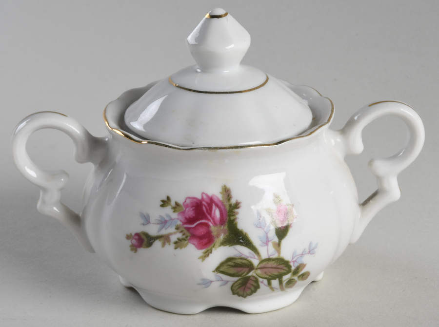 Moss Rose Sugar Bowl & Lid by Japan-1
