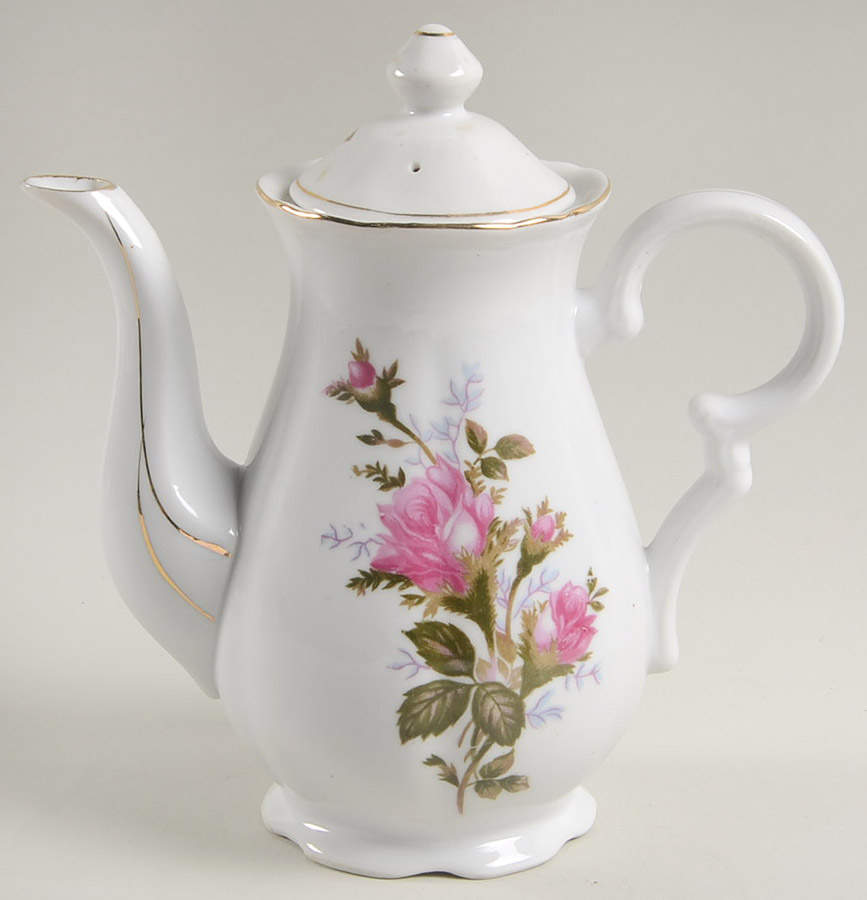 Moss Rose Mini Coffee Pot & Lid by Japan-1