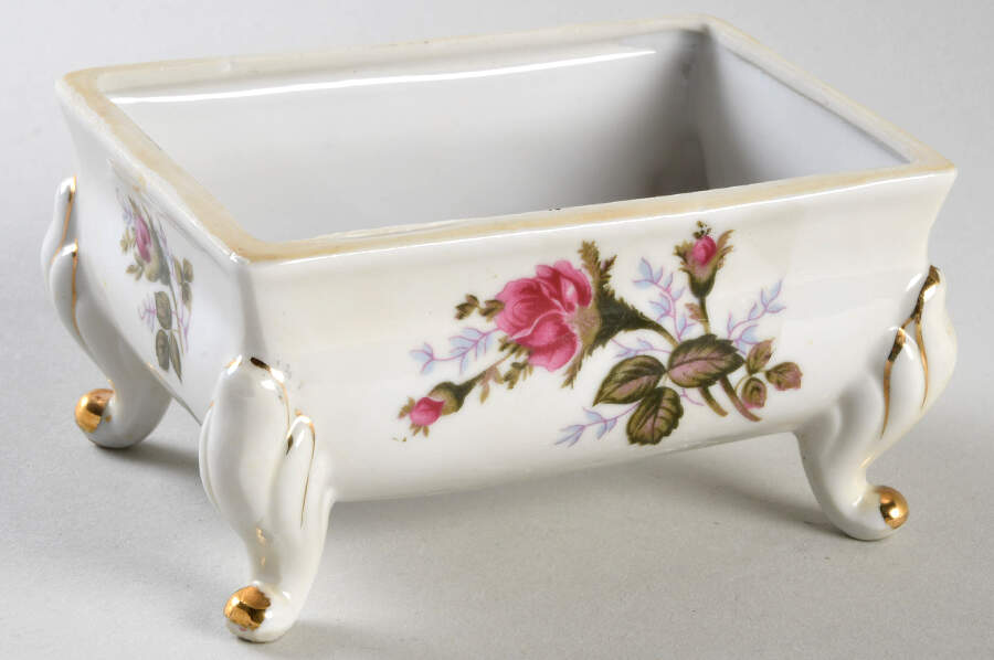Moss Rose 5" Rectangular Box-No Lid by Japan-1