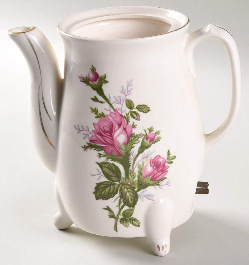 Moss Rose Electric Hot Water Pot, No Lid Or Cord by Japan-1