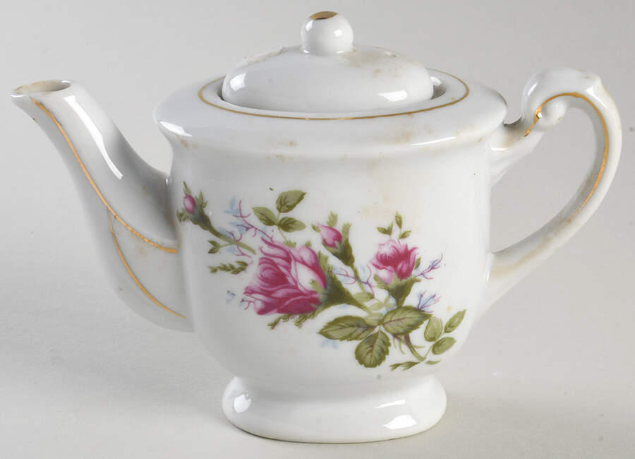 Moss Rose Child's Teapot & Lid by Japan-1