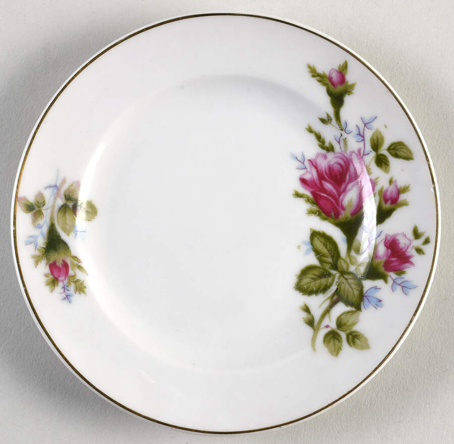 Moss Rose Child's Plate by Japan-1