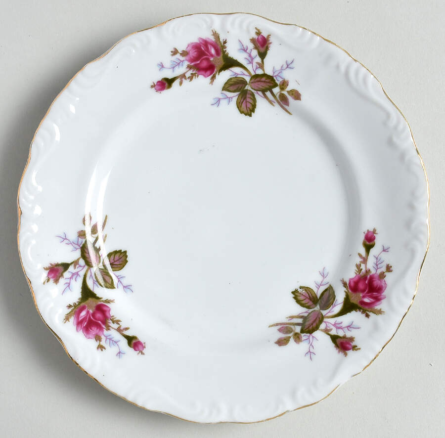 Moss Rose Salad Plate by Japan-1