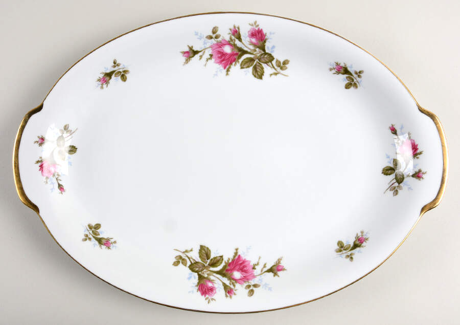 Moss Rose 16" Oval Serving Platter by Japan-1