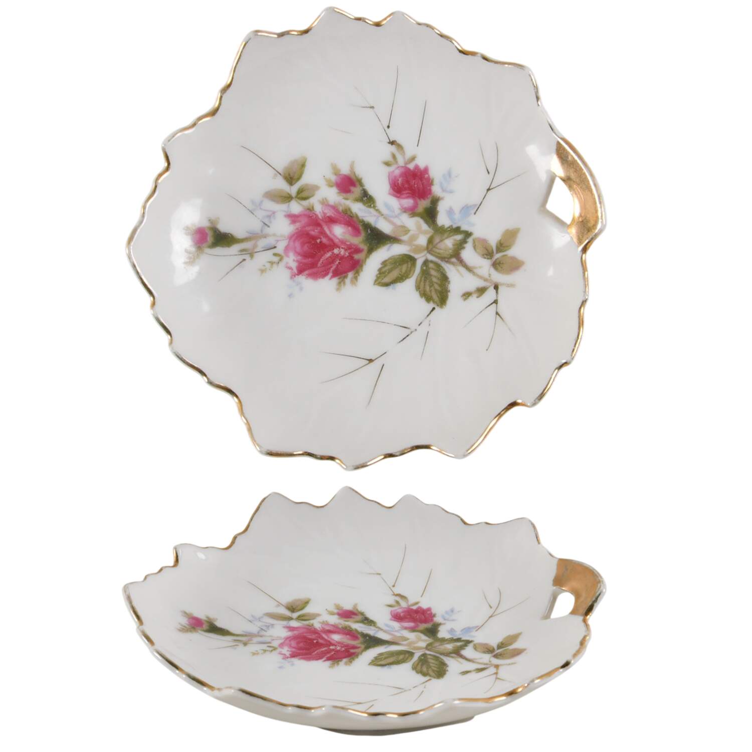 Moss Rose 4" Leaf Dish by Japan-1