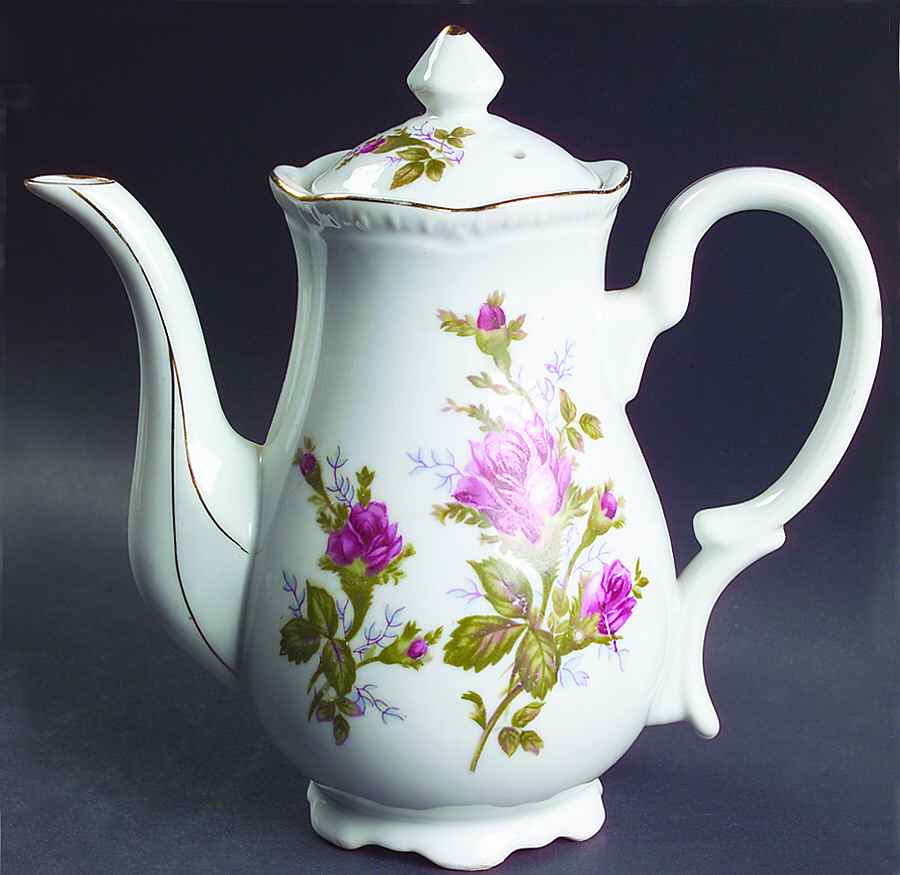 Moss Rose Coffee Pot & Lid by Japan-1