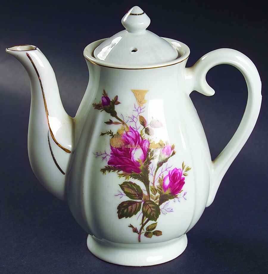 Moss Rose Mini Coffee Pot & Lid by Japan-1