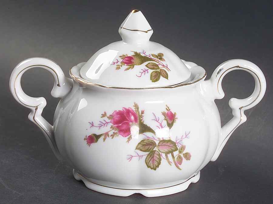 Moss Rose Sugar Bowl & Lid by Japan-1