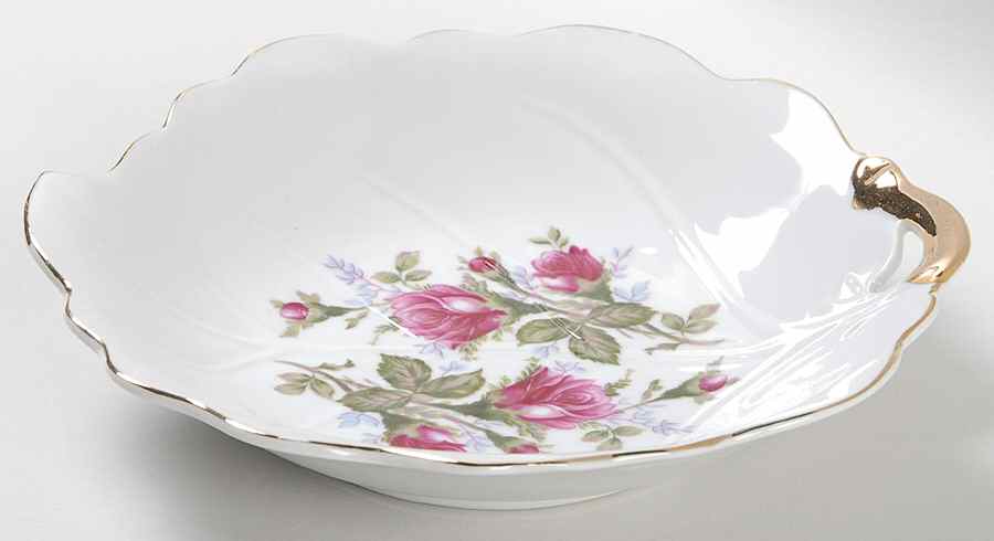 Moss Rose 8" Leaf Dish by Japan-1
