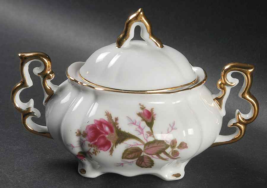 Moss Rose Sugar Bowl & Lid by Japan-1
