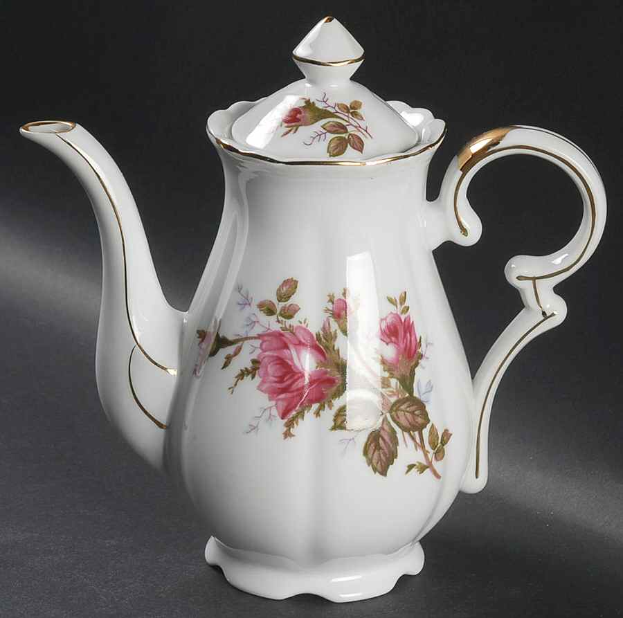 Moss Rose Mini Coffee Pot & Lid by Japan-1